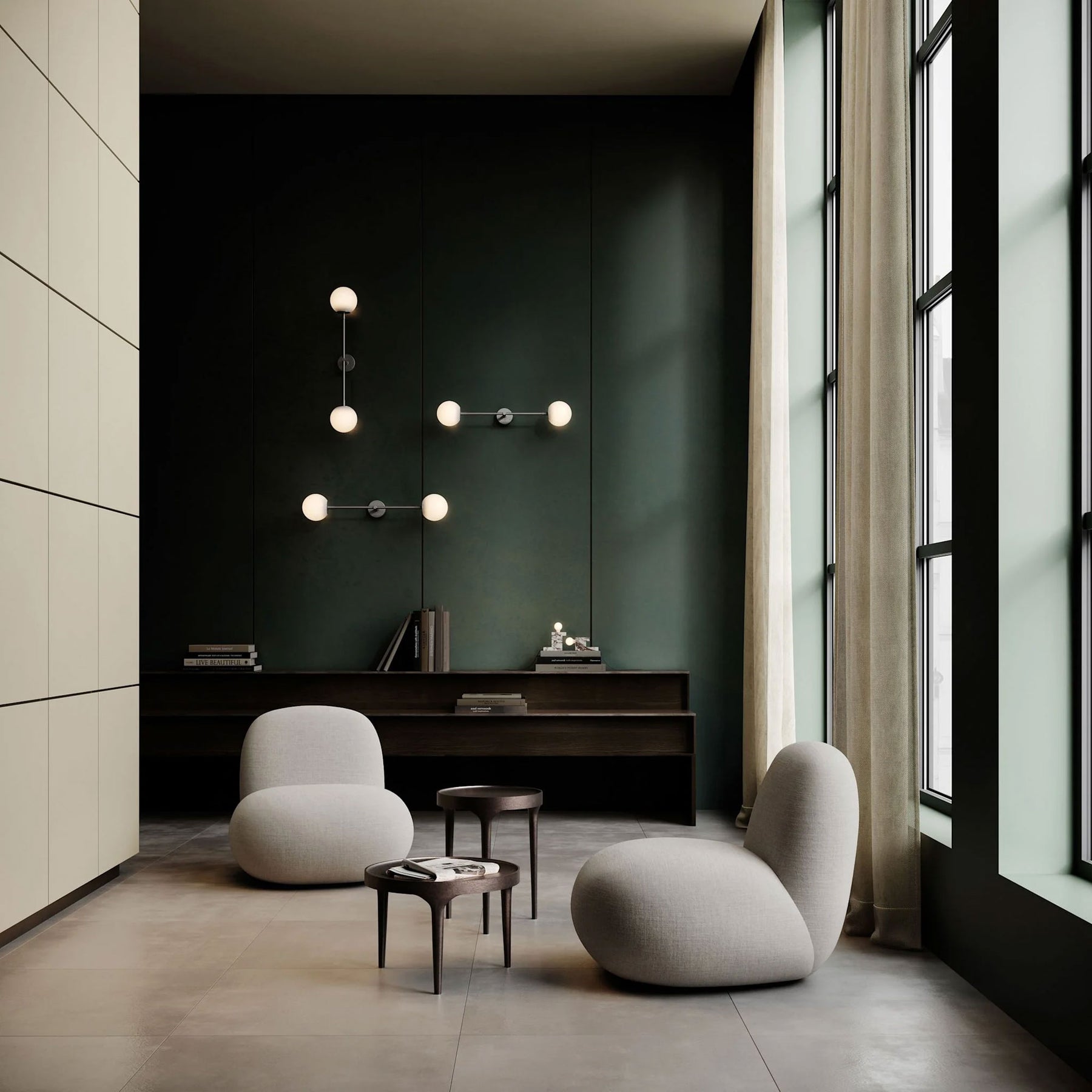 Low Upholstered Lounge Chair