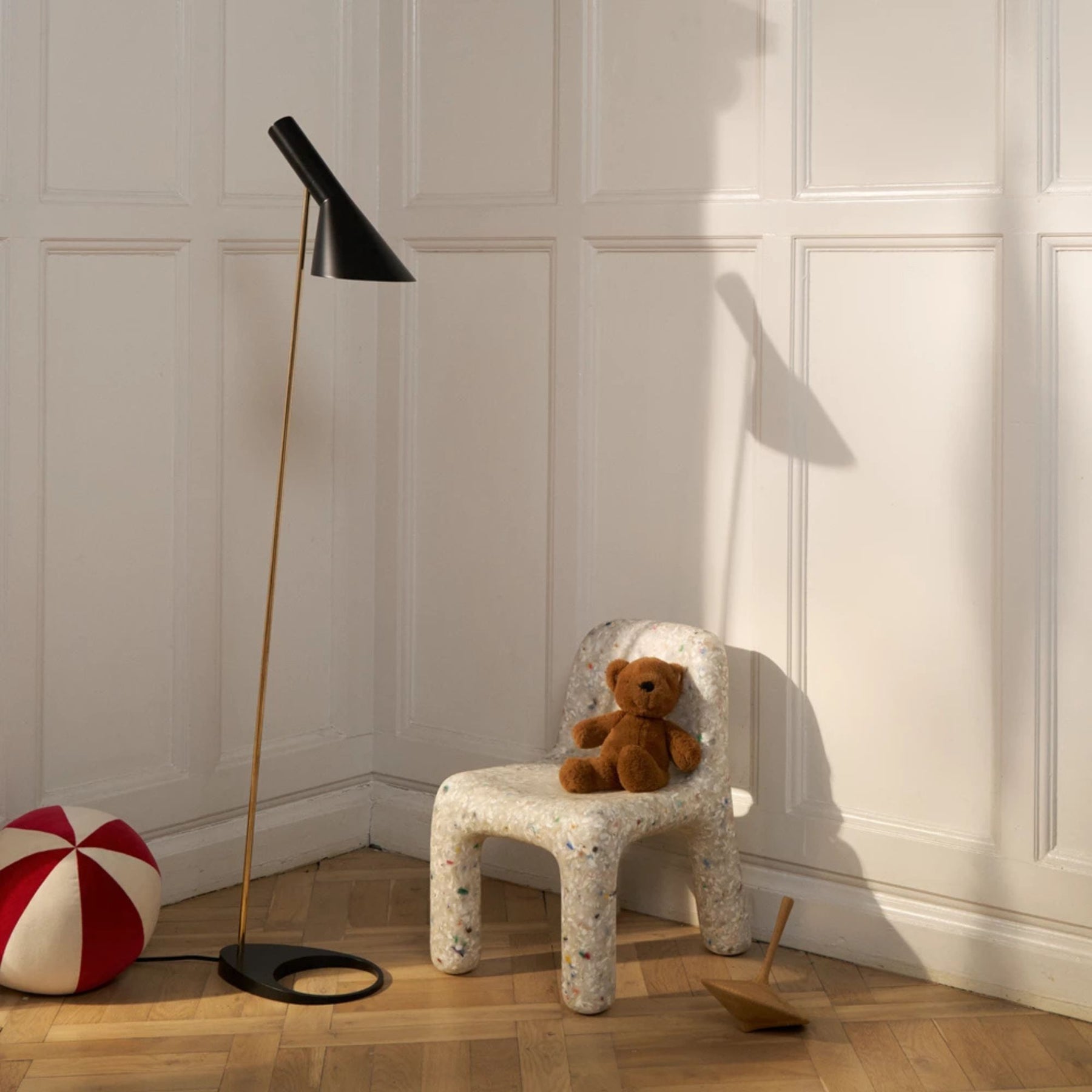 Brass Black AJ Floor Lamp