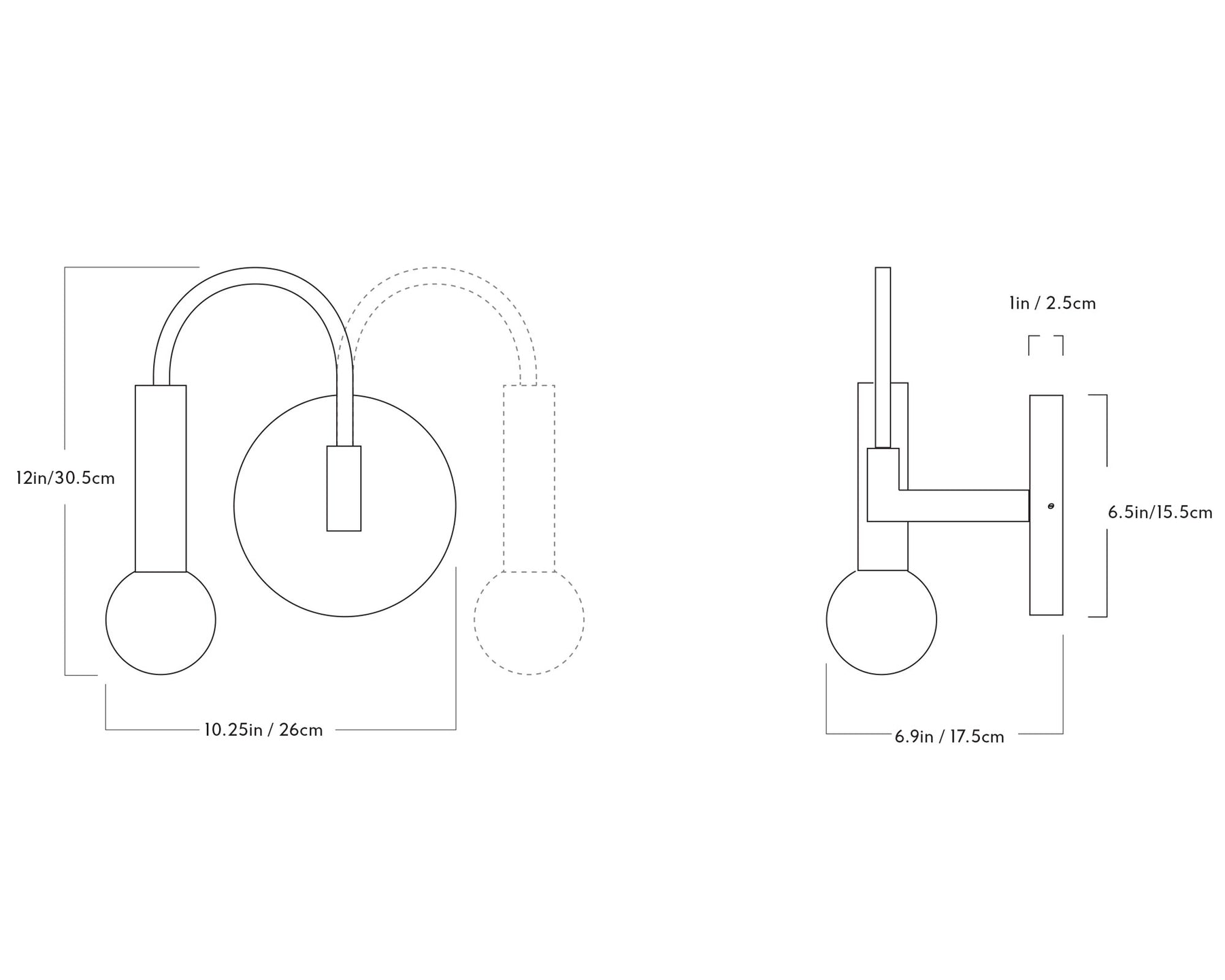 Arch Wall Sconce Dimensions | DSHOP