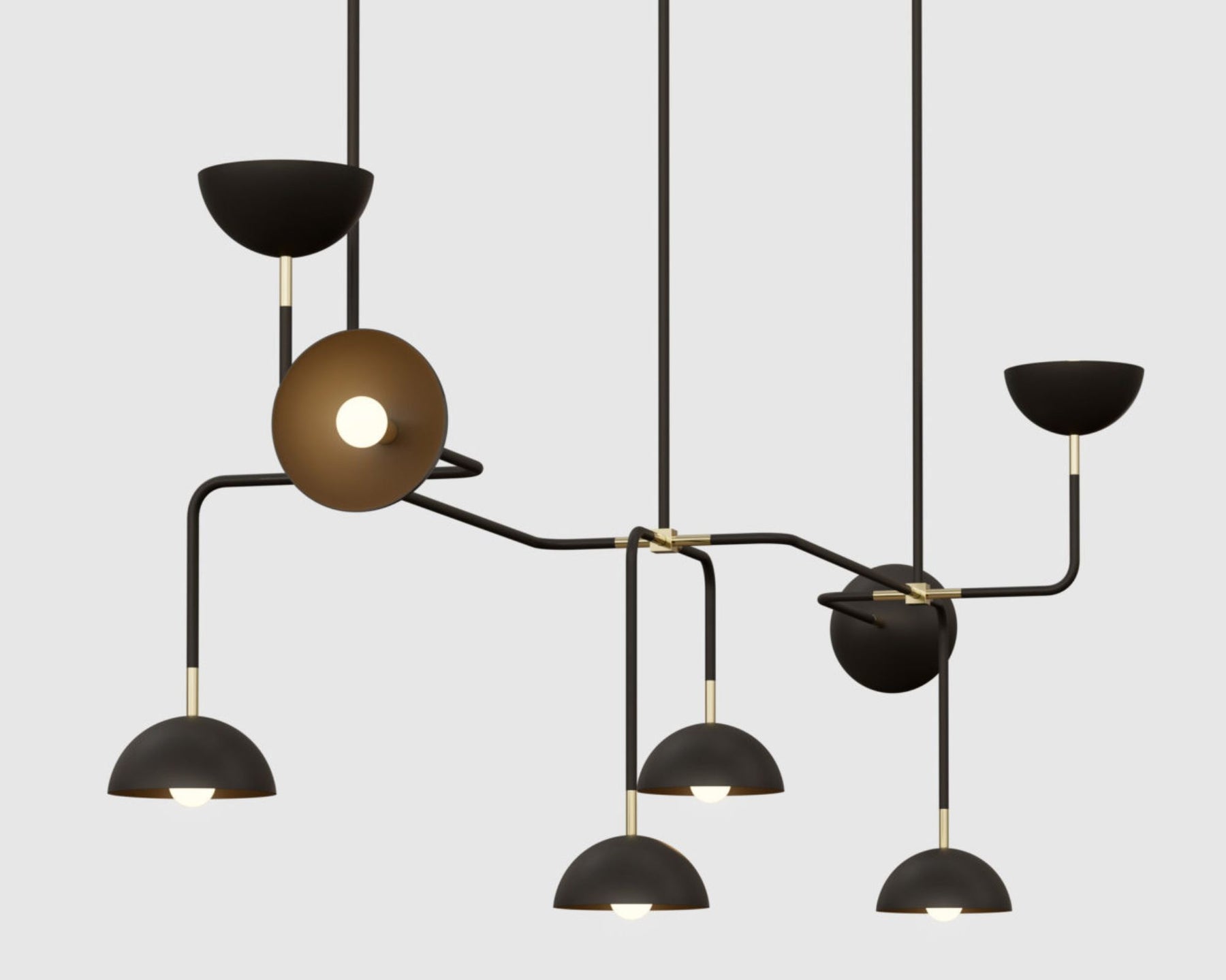 Black & Brass Chandelier | DSHOP