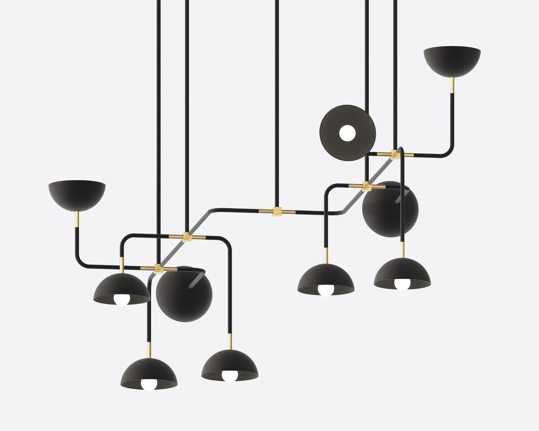 Mod Black & Brass Chandelier | DSHOP