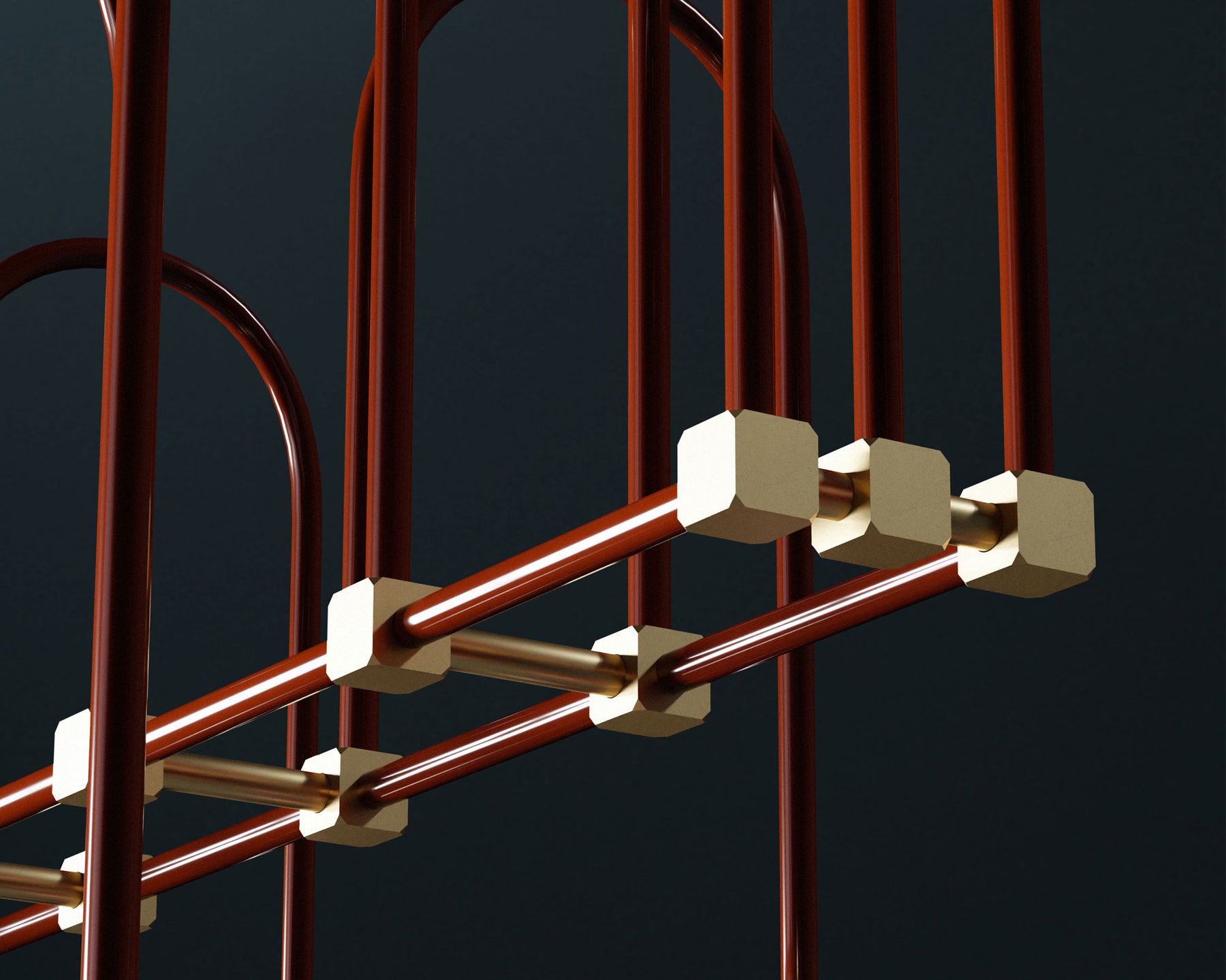 Brass & Red Pendant Lights | DSHOP