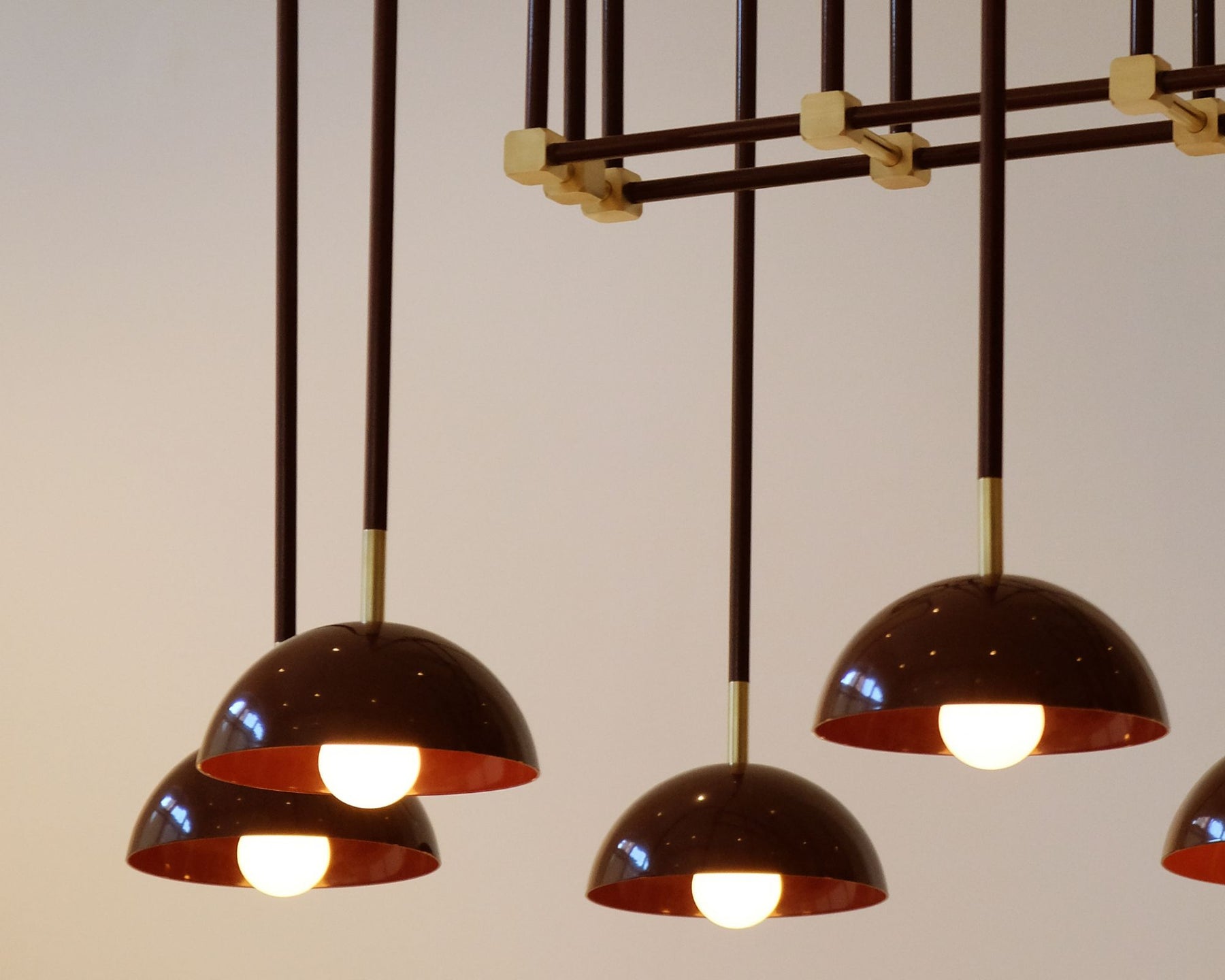 Industrial Chandelier in Red | DSHOP