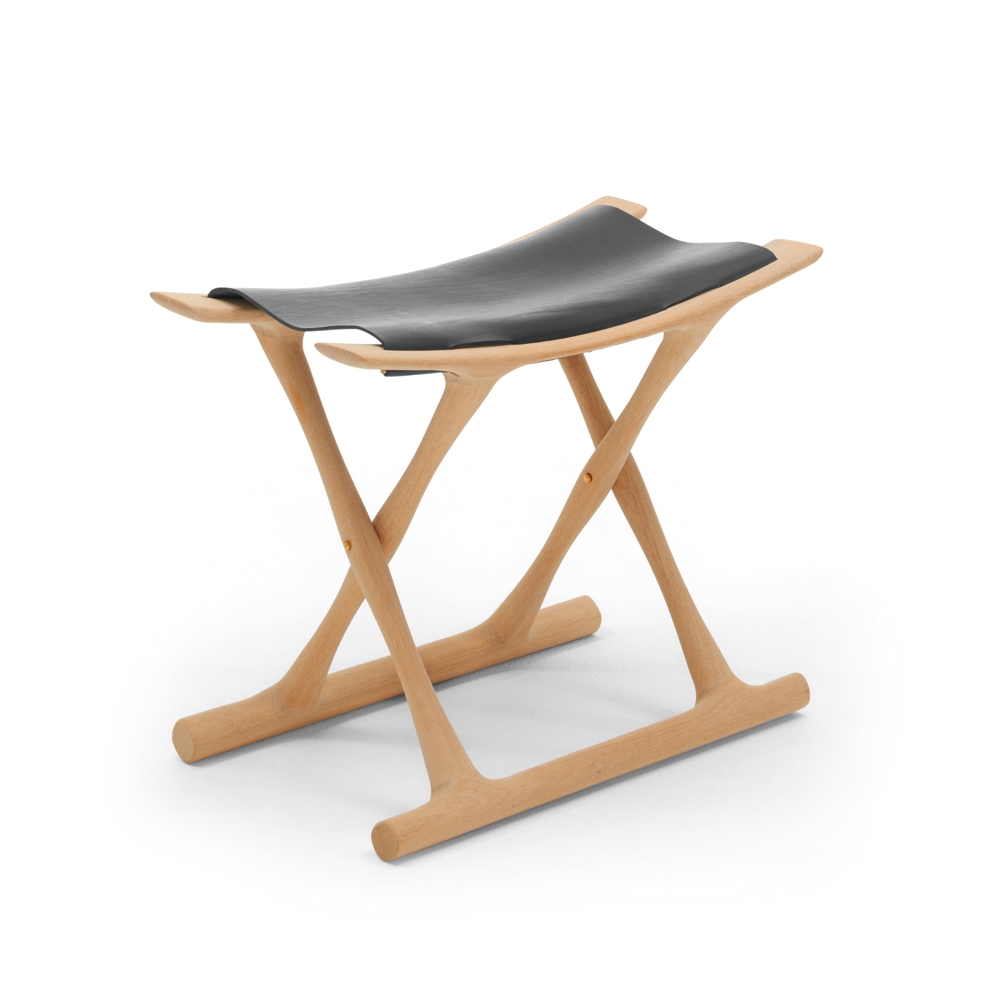 Carl Hansen & Son OW2000 Egyptian Stool | Wood & Leather Stool | DSHOP