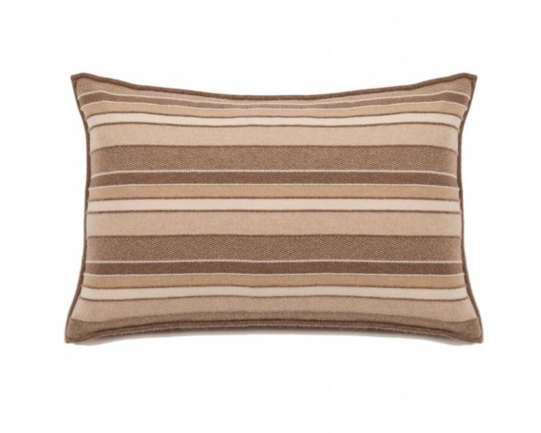 Cashmere Kent Jacquard Pillow - Camel, Taupe, Ivory | DSHOP