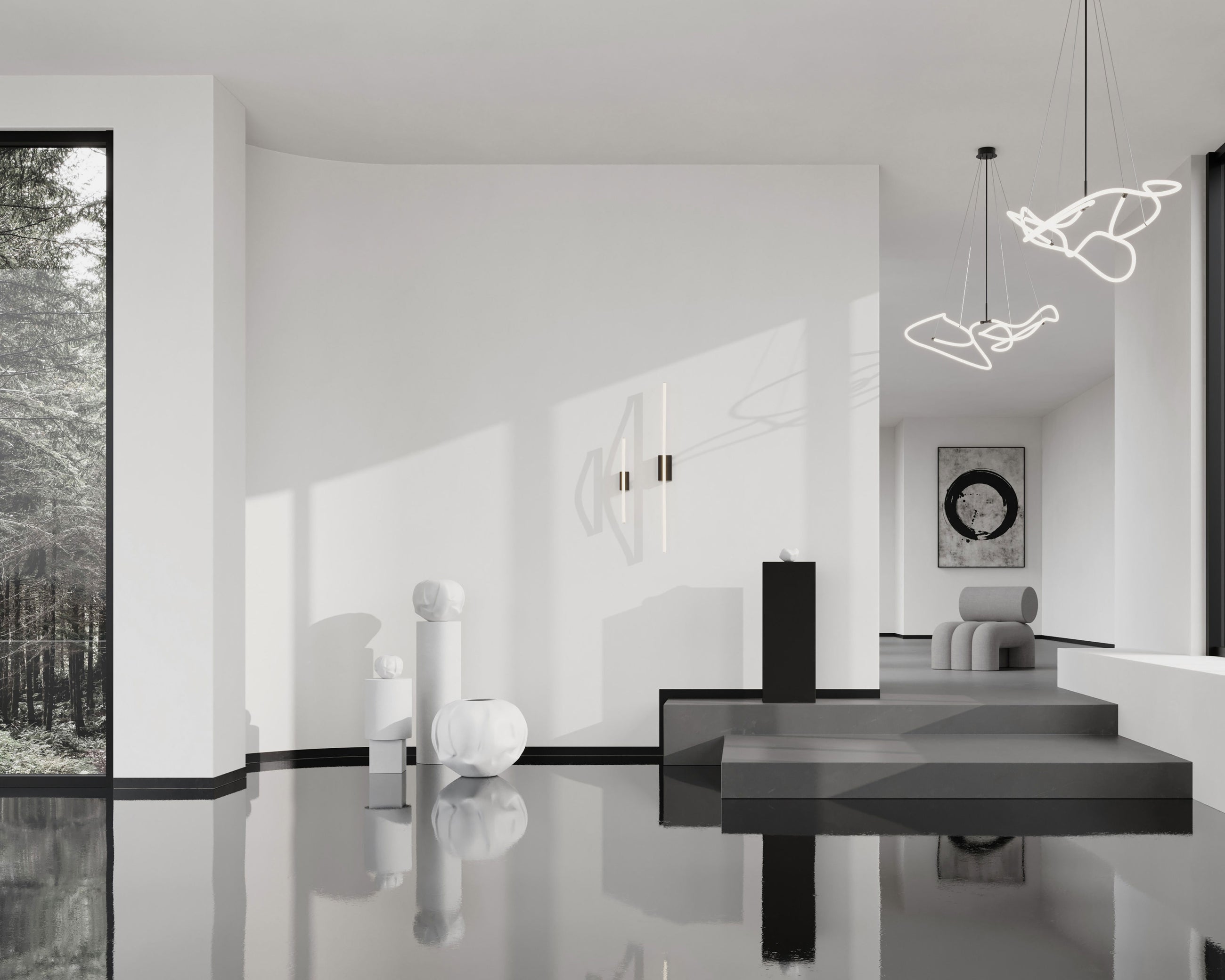 White Marble Accent Table | DSHOP