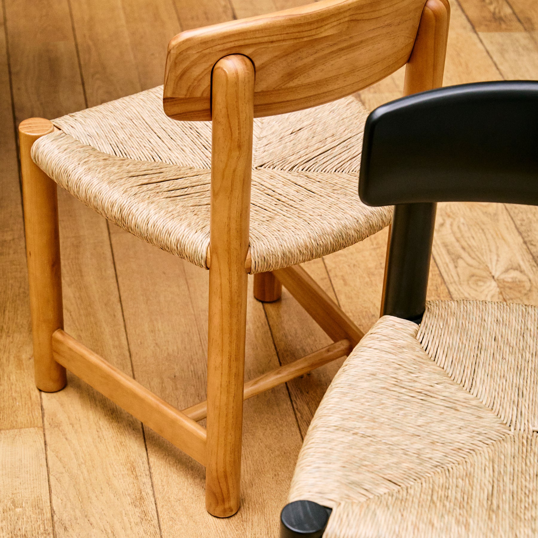 Pine Chairs With Rush Seat