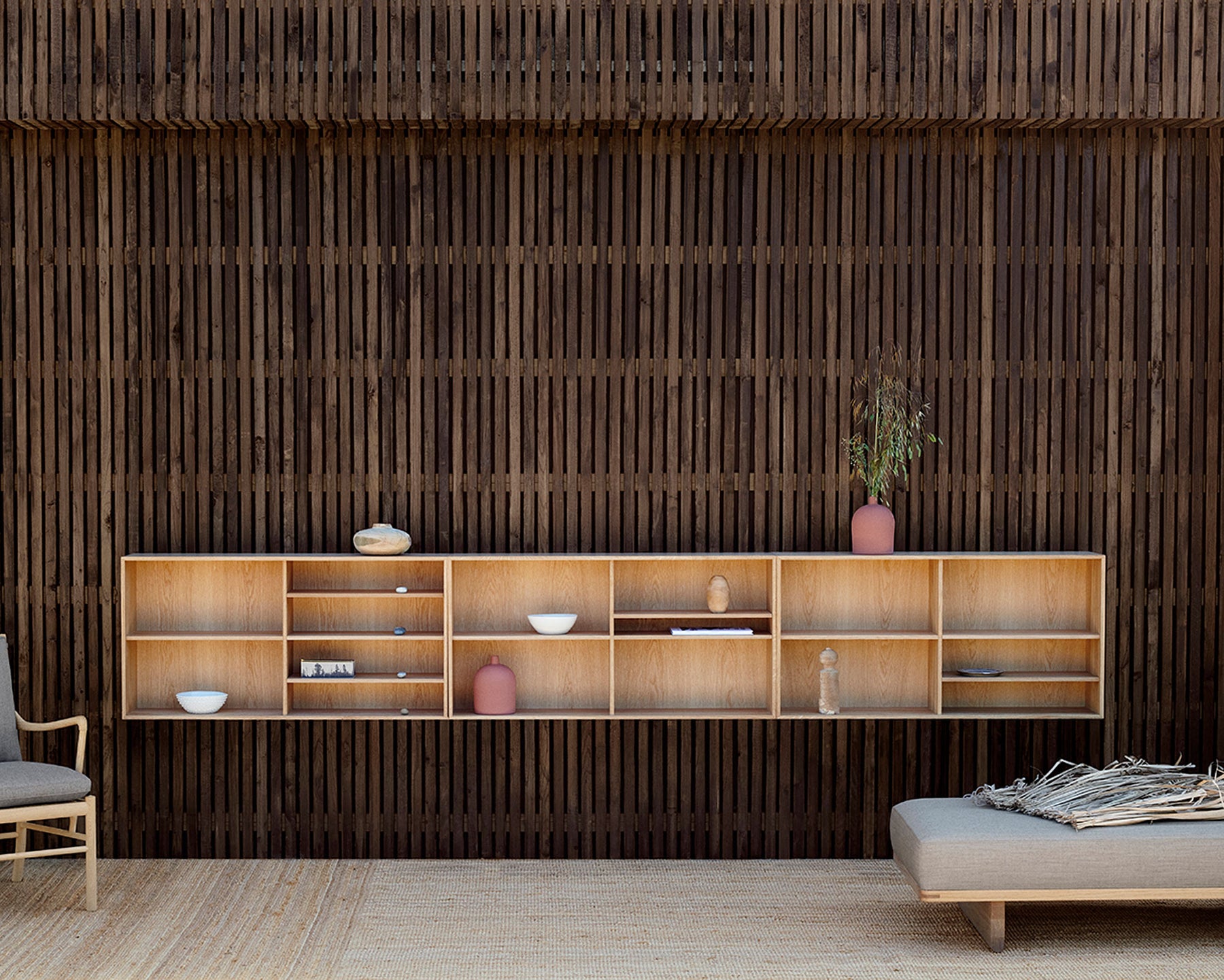 Floating Bookcase in Oak | DSHOP