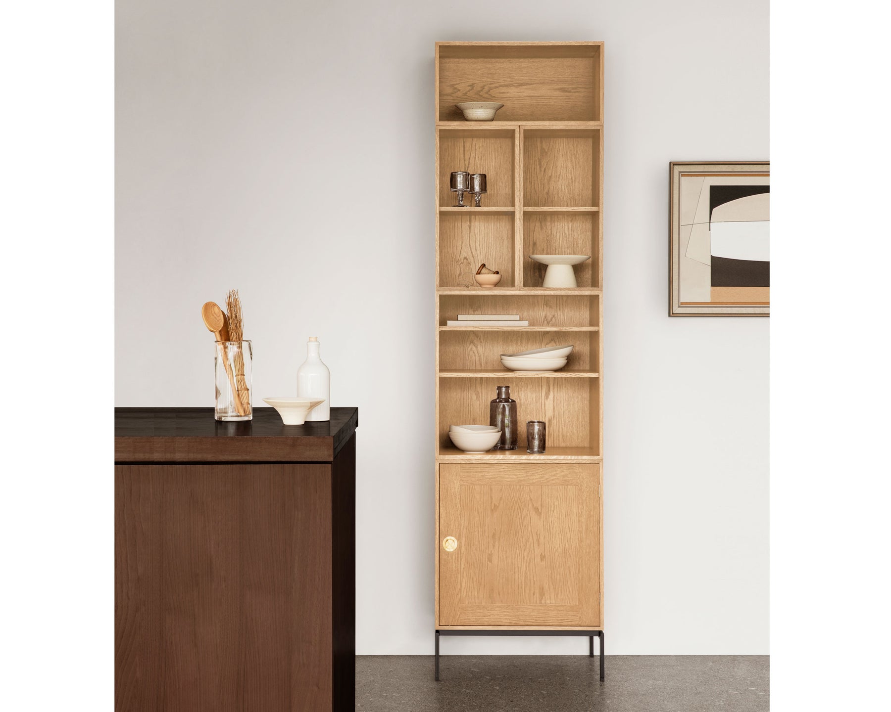 Tall Narrow Wood Case Piece | DSHOP