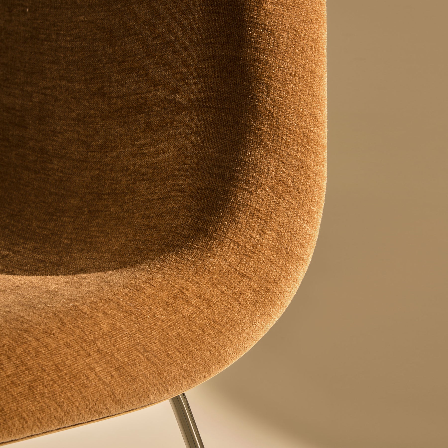 Gubi 3D Dining Chair - Front Upholstered, Wood Shell