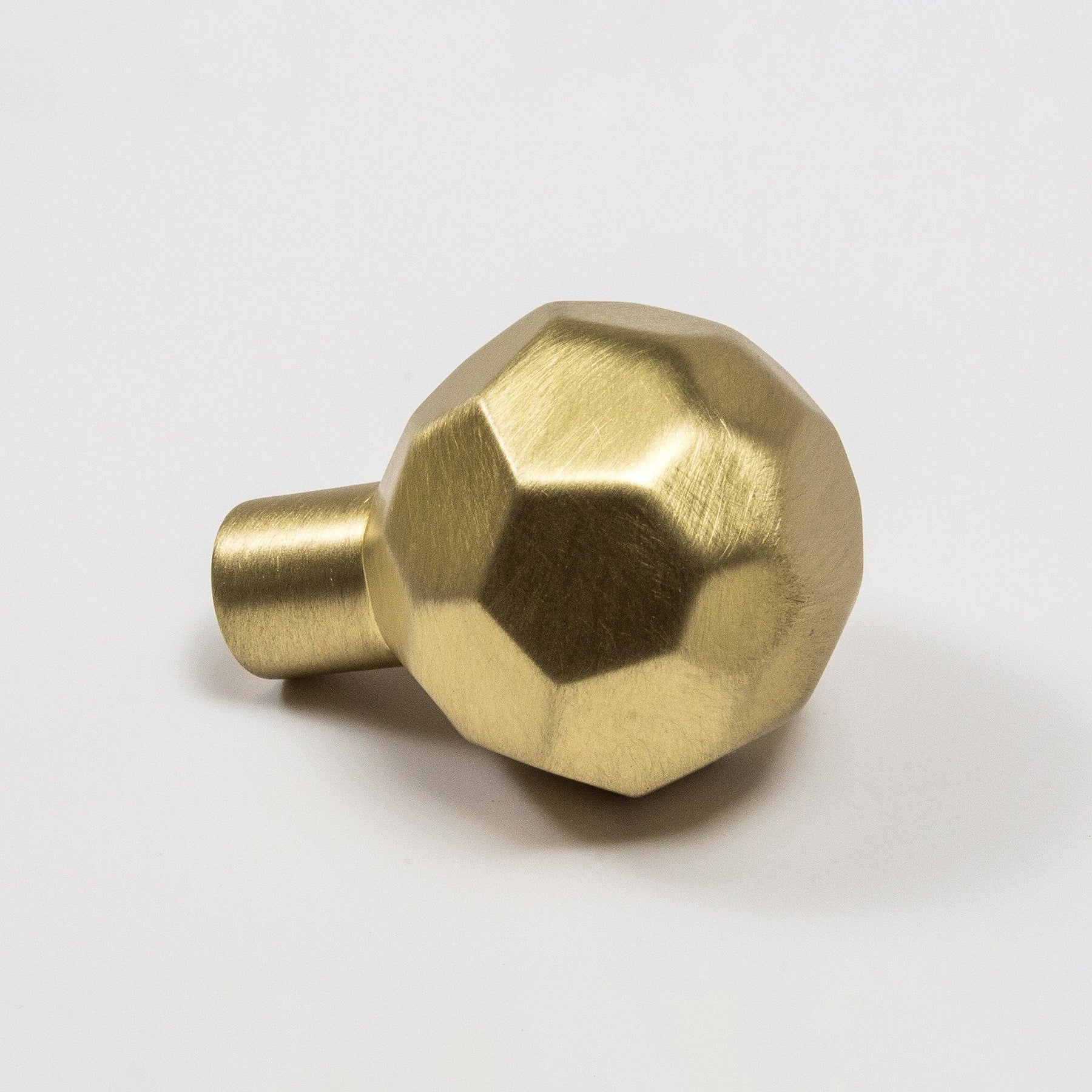 Facet-02L Knob (Large) - Satin Brass