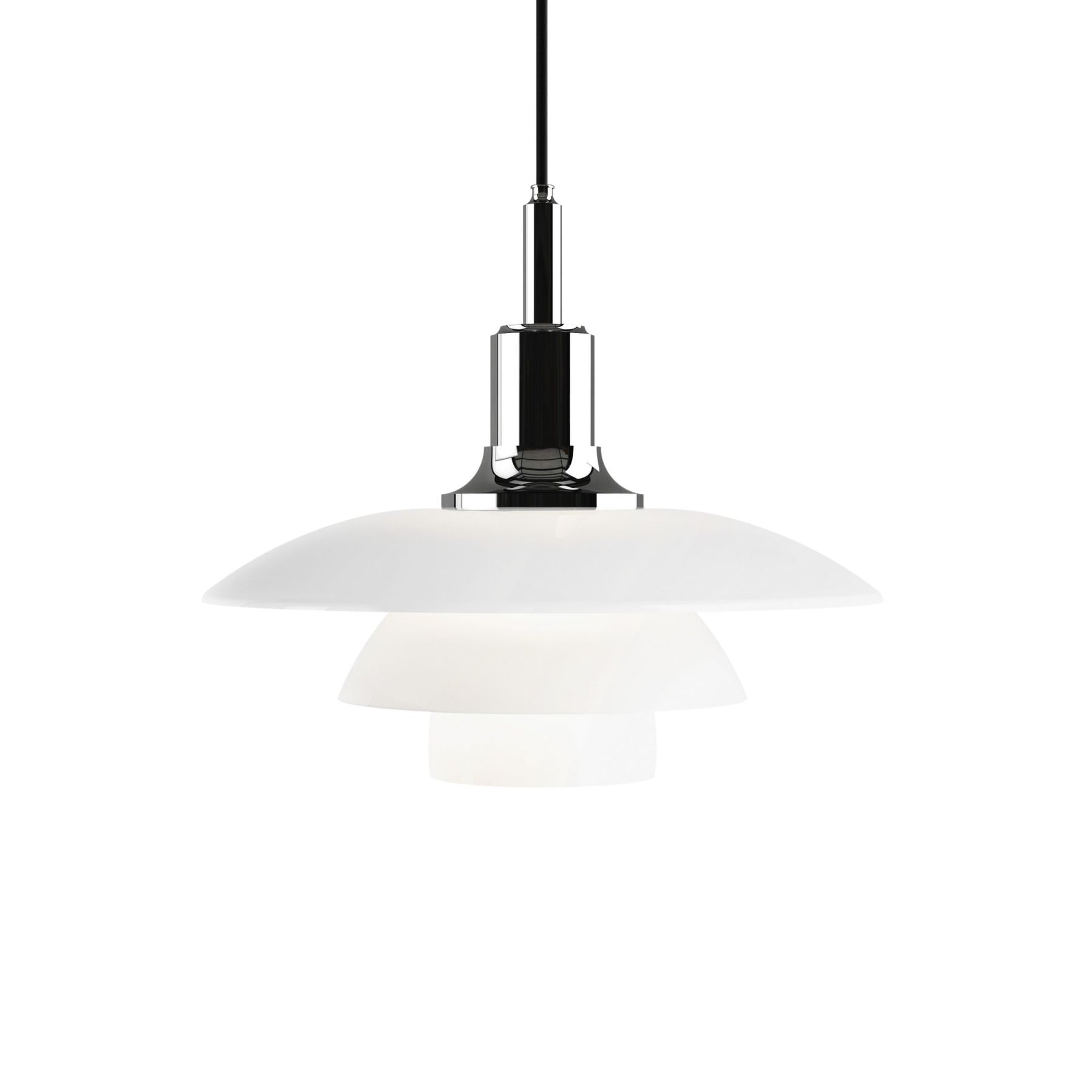PH 3½-3 Glass Pendant - Chrome