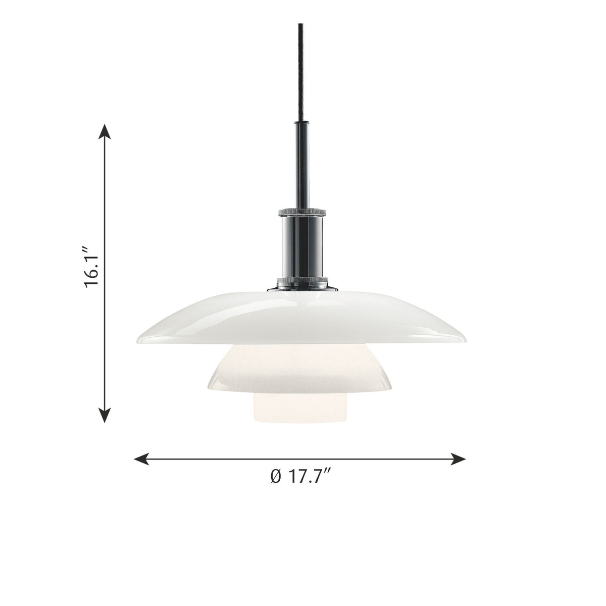 PH 4½-4 Glass Pendant - Measurements