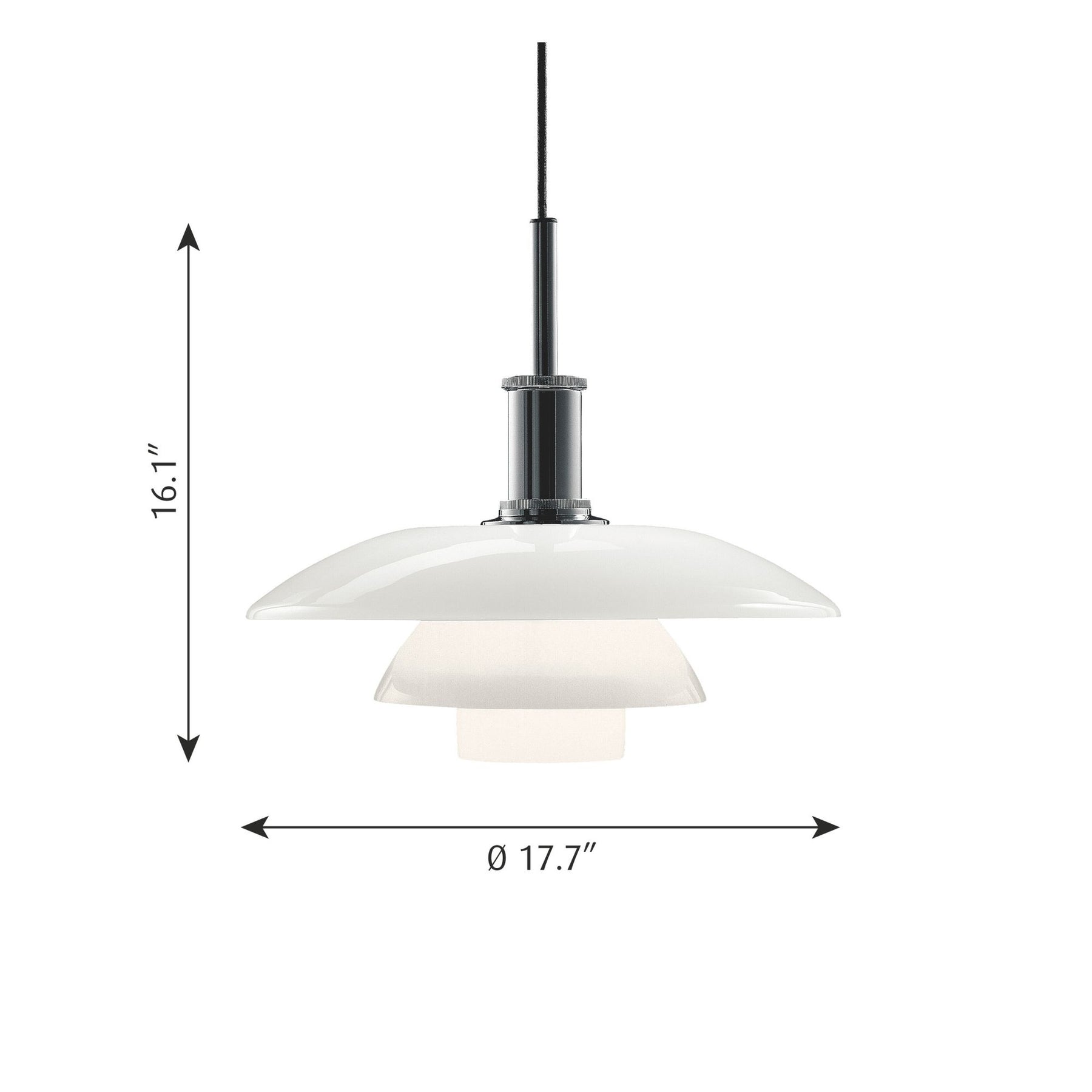 PH 4½-4 Glass Pendant - Measurements