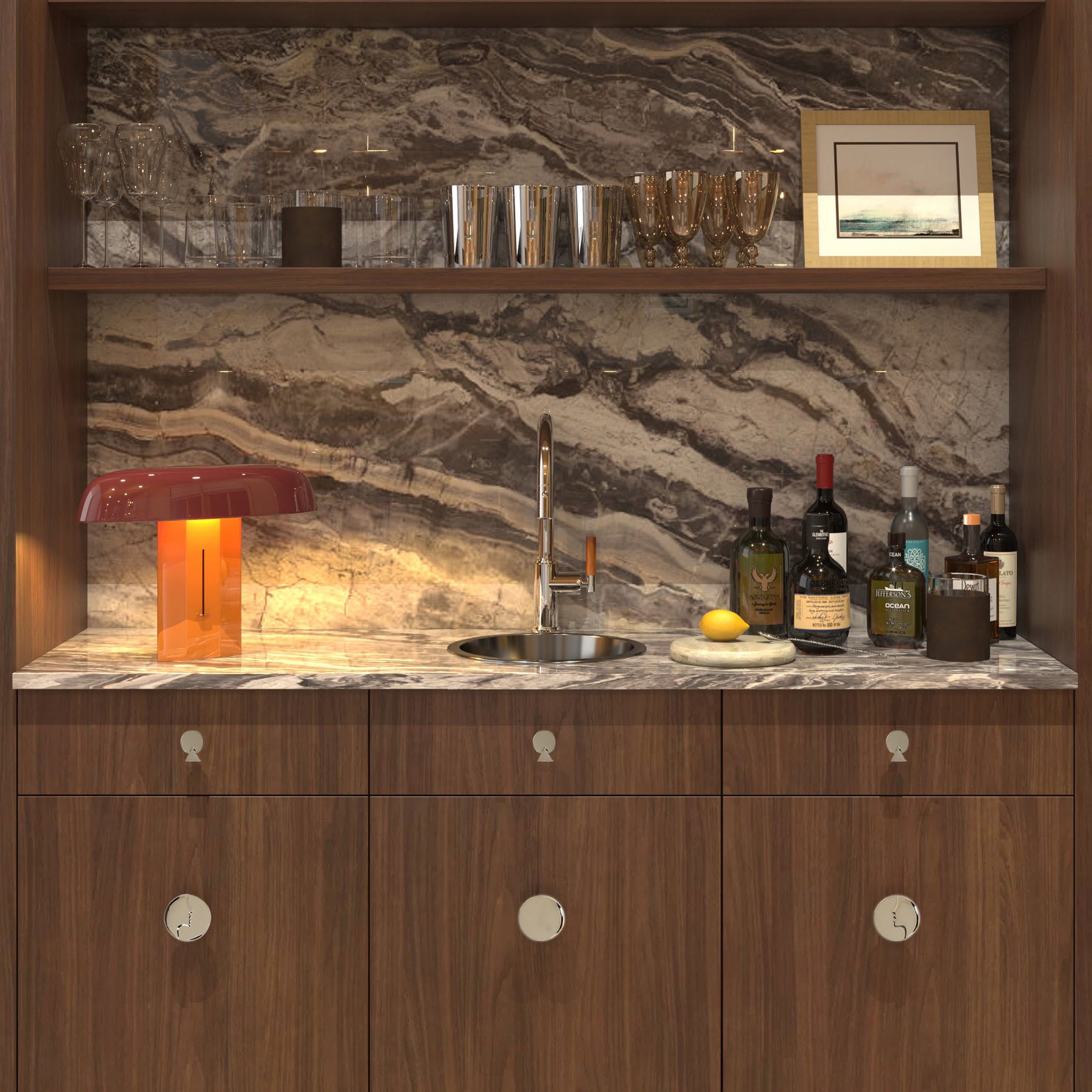 Profile Pull – Polished Nickel, Brass, Blackened Bronze