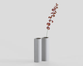 Silo 2Vj Modern White Vase | DSHOP