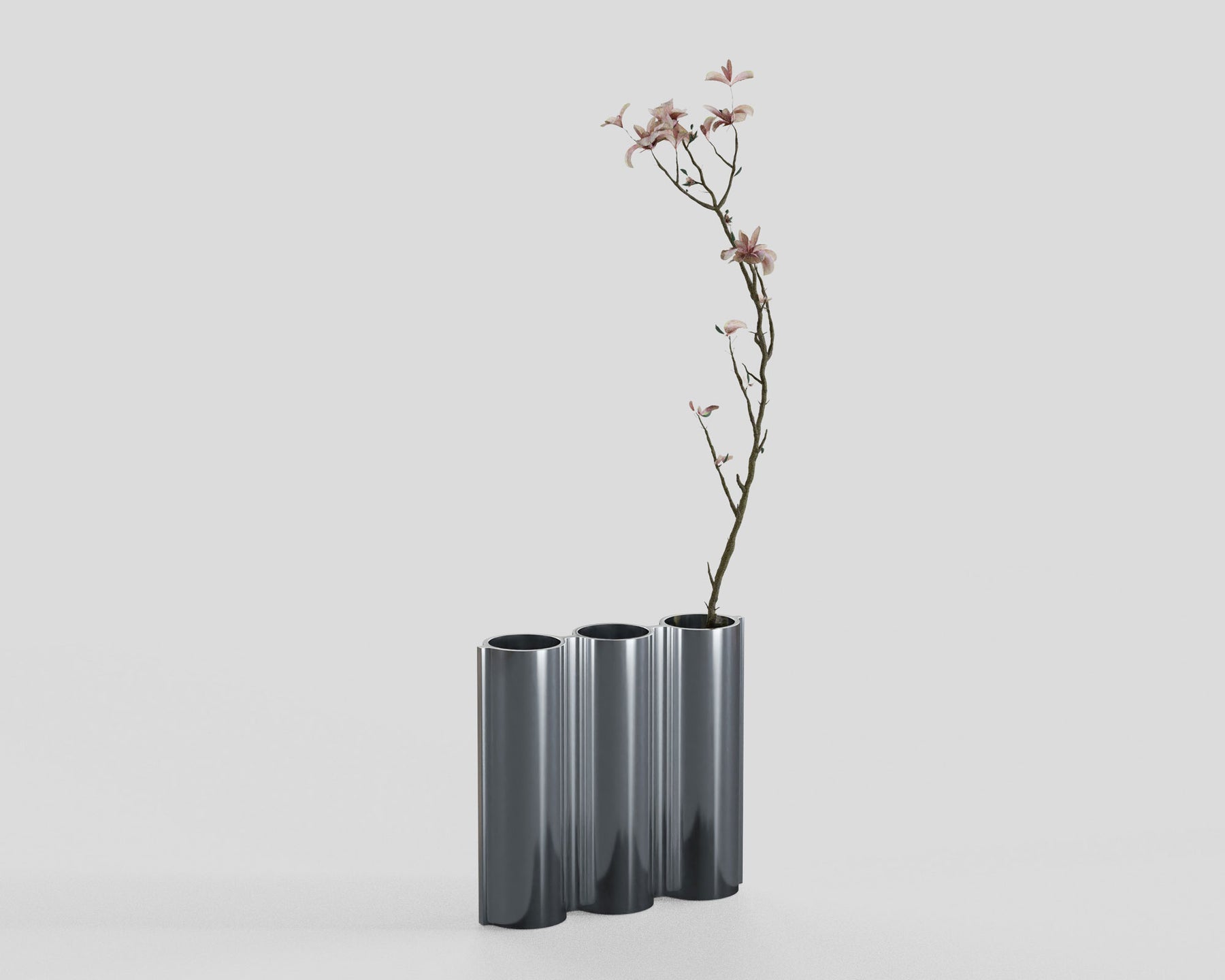 Polished Aluminum Silo Vase 3VJ | DSHOP