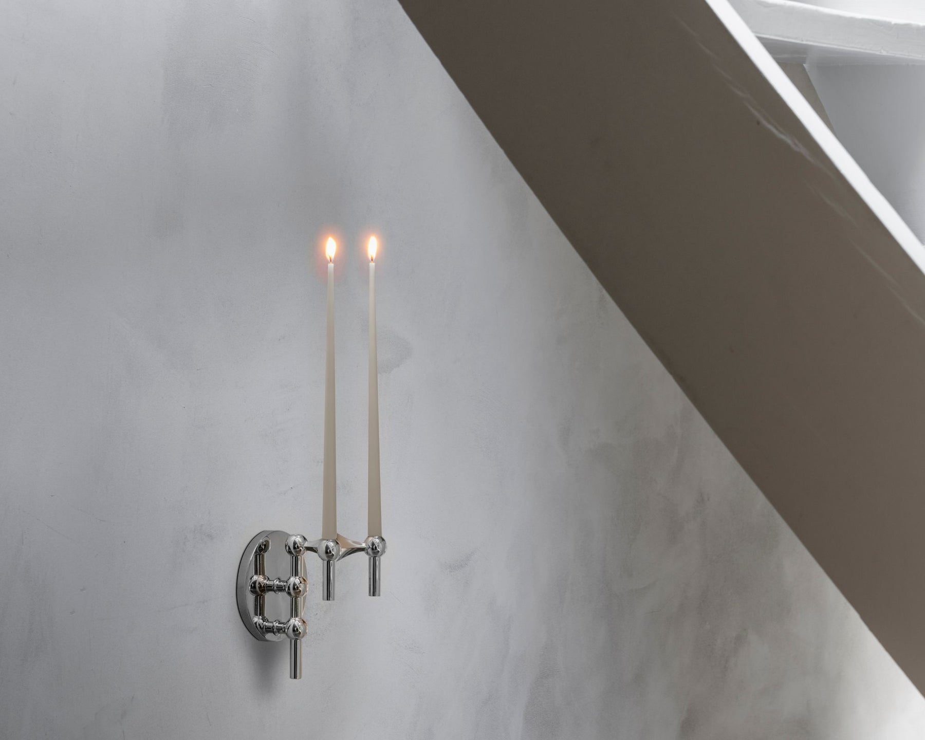 Modern Chrome Wall Candle Holder | DSHOP