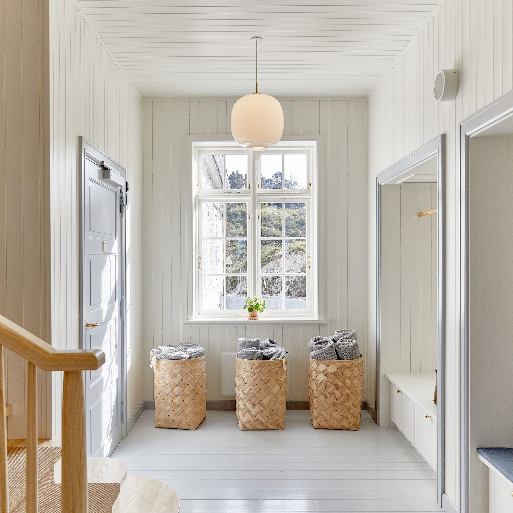 Minimalist White Glass Pendant Light
