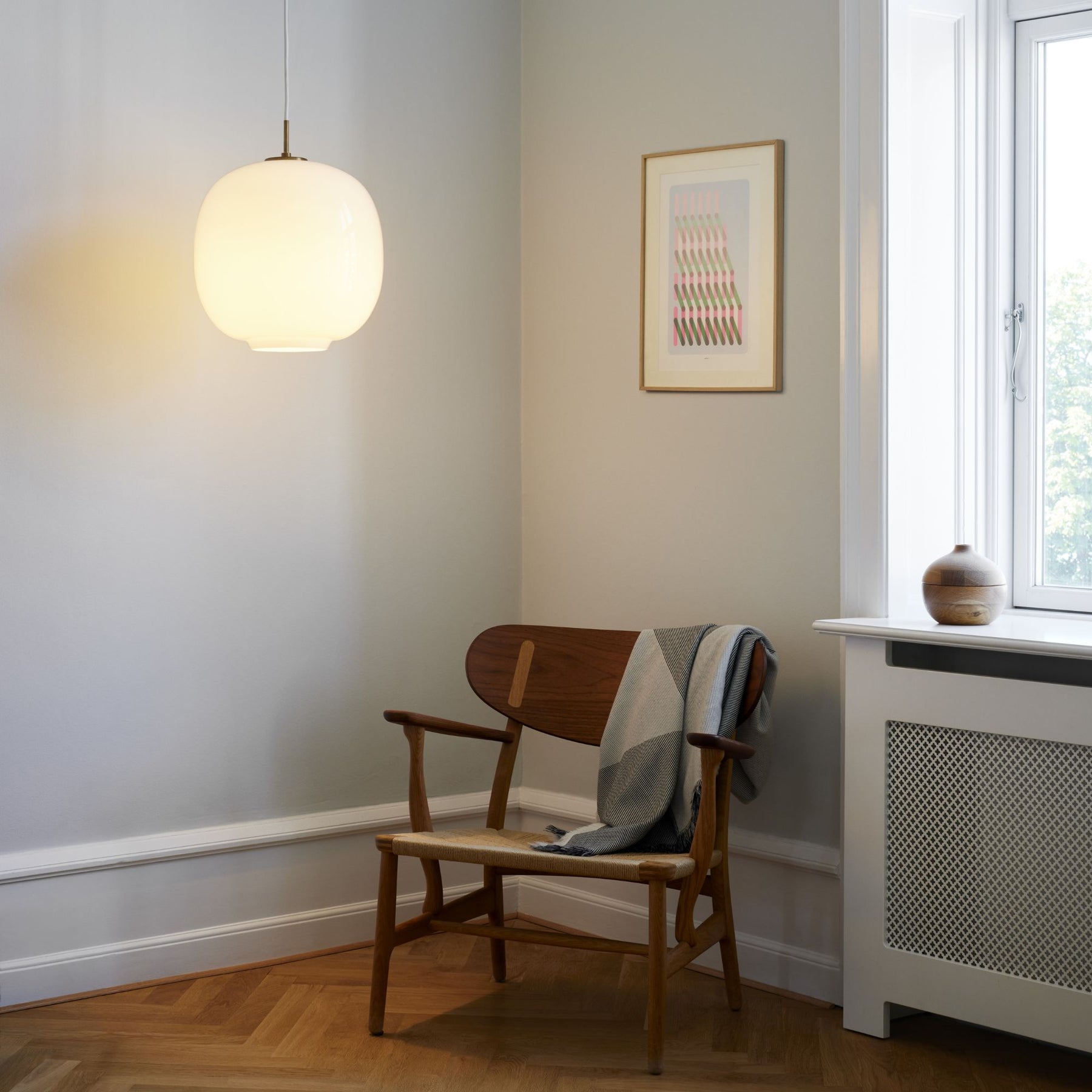 Milk Glass Pendant Light