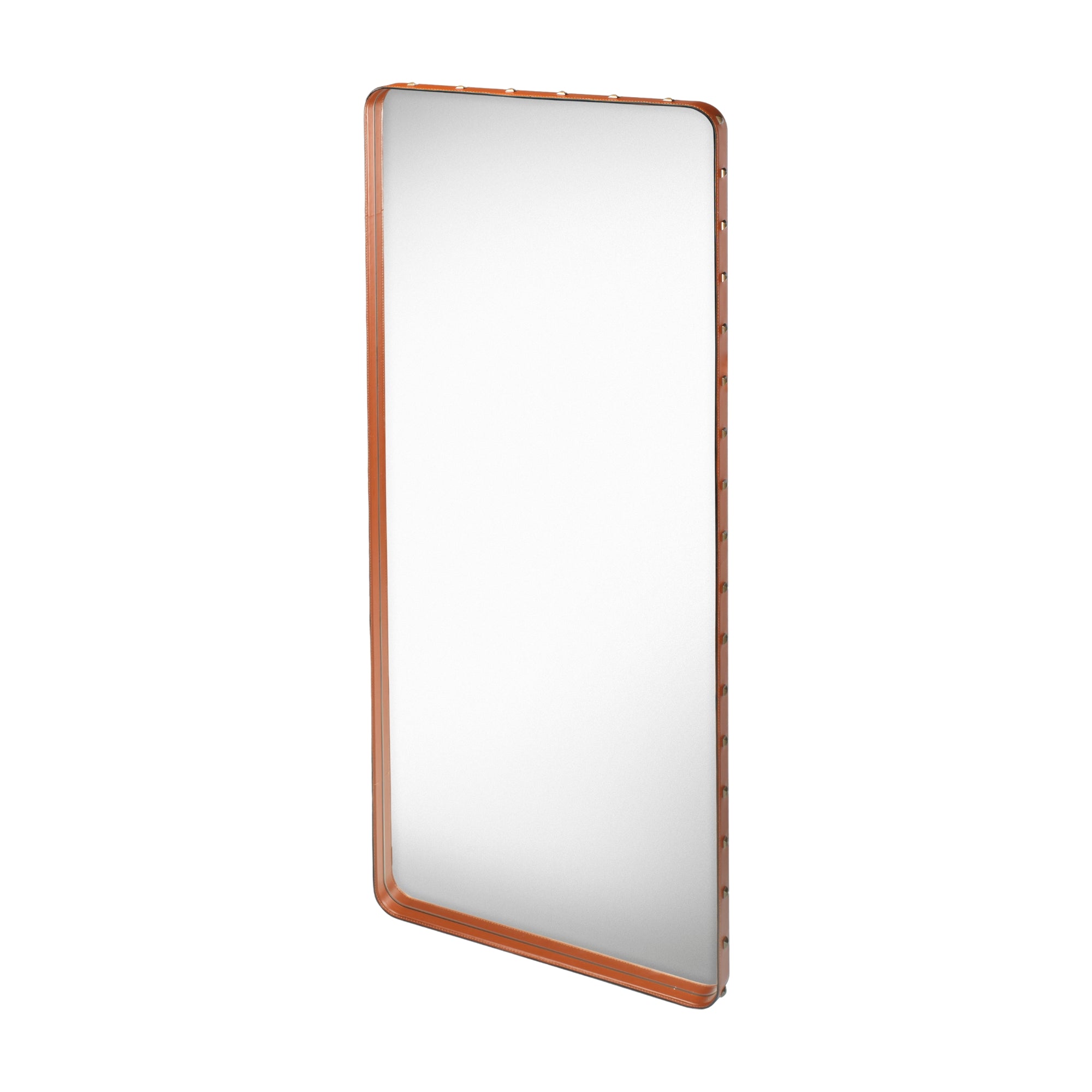 アトリエアン メロディ Gubi Adnet Wall Mirror Rectangular Tan Leather | Jacques Adnet | DSHOP