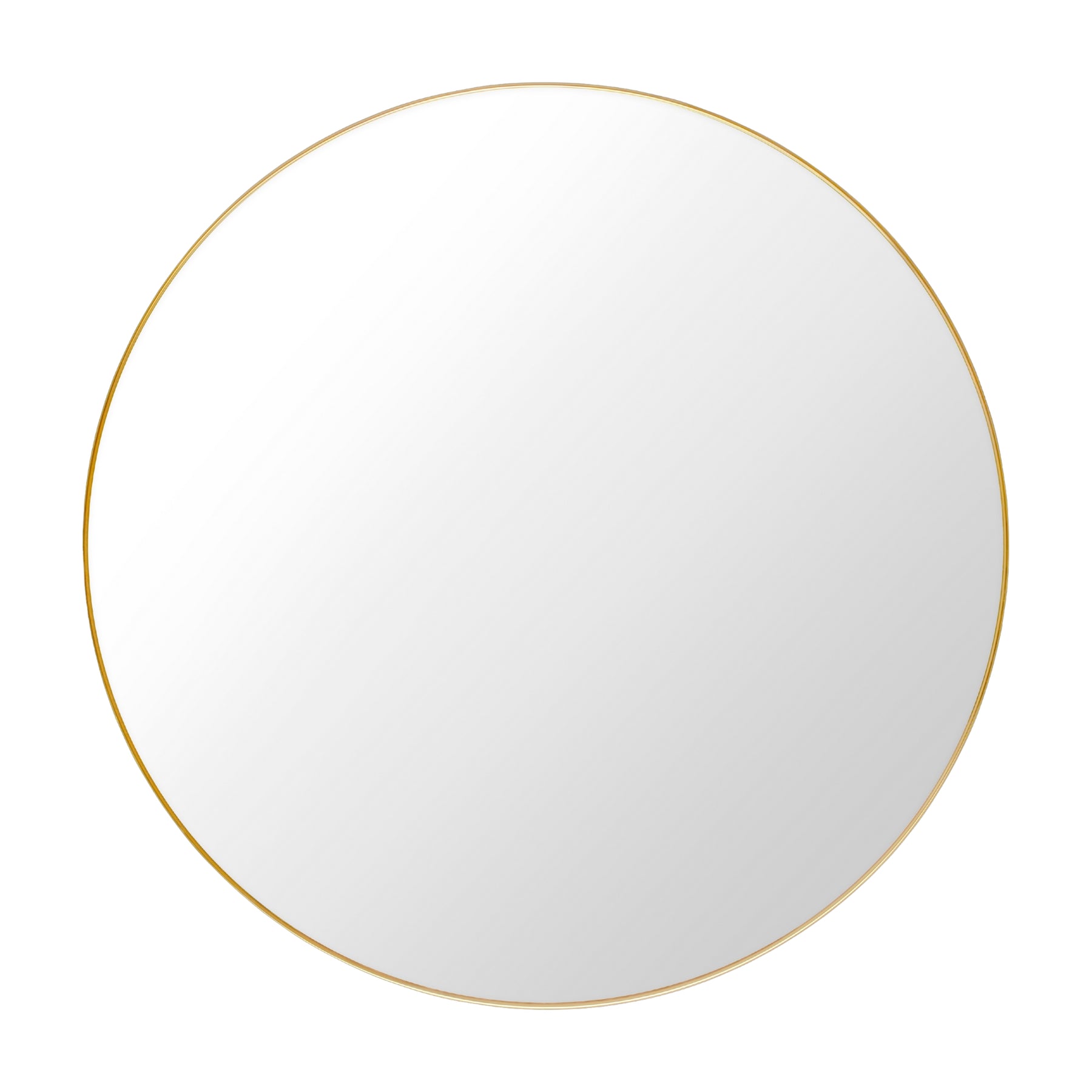 Gubi Round Wall Mirror With Polished Brass Frame | DSHOP