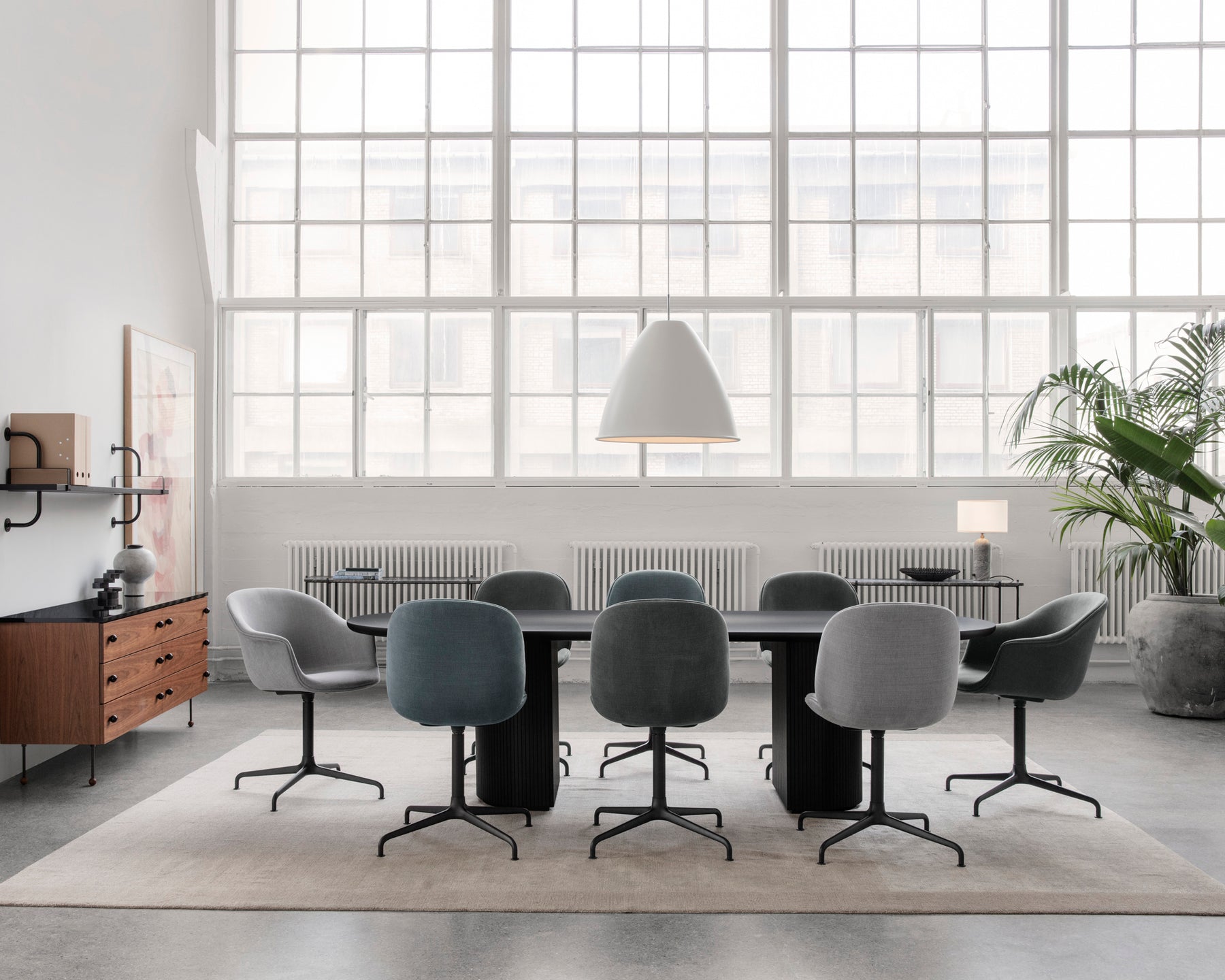 Brown Black Wood Conference Table | DSHOP