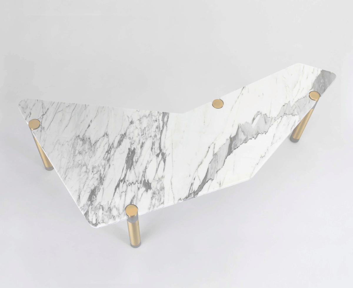 Nova Boomerang Coffee Table - Marble | DSHOP