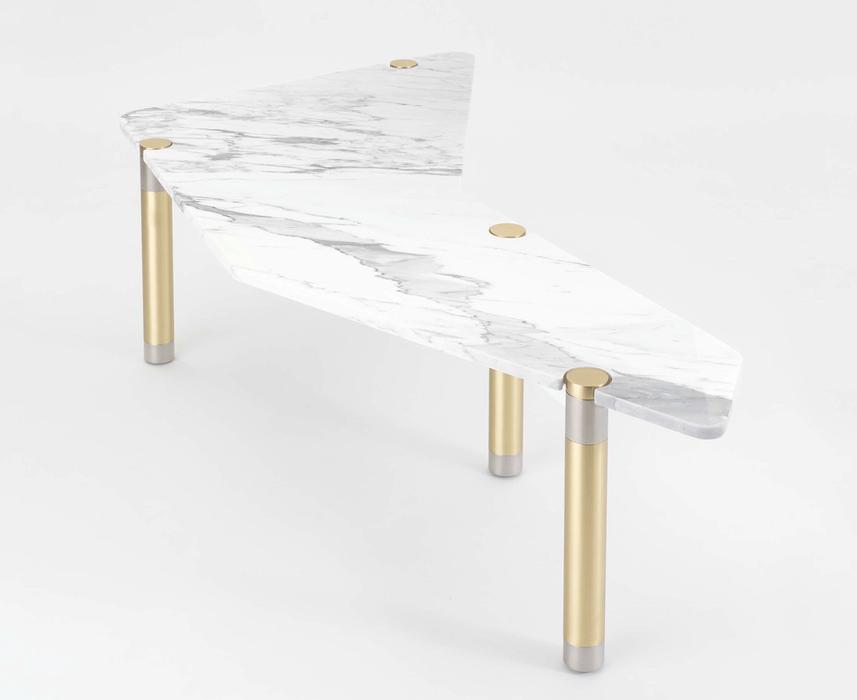 Marble Top Nova Boomerang Coffee Table | DSHOP