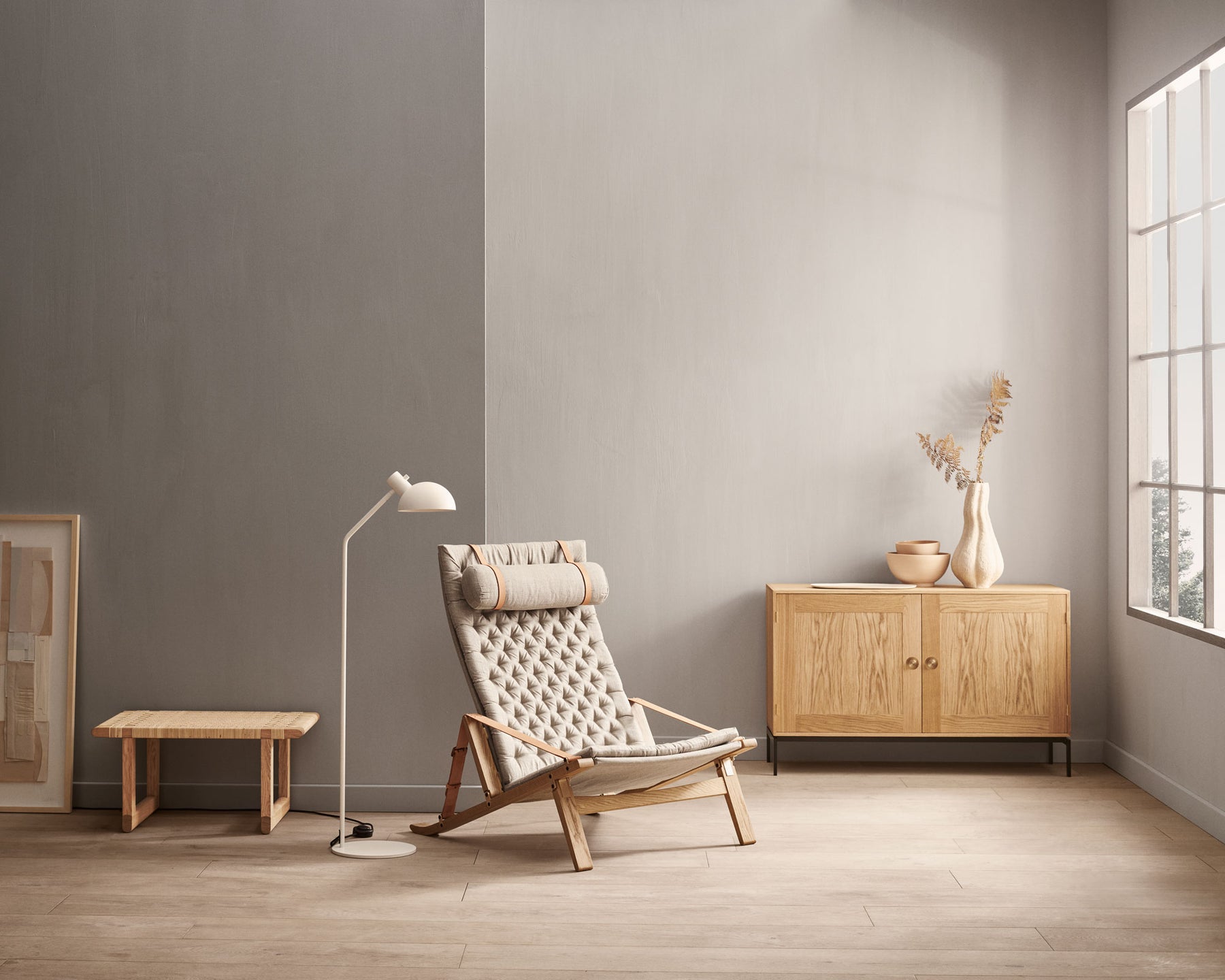 Oak & Cane Table Bench | DSHOP
