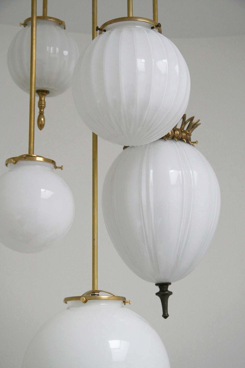 Brilliant Chandelier Milk Glass - 5 Arm by Michelle James | DSHOP