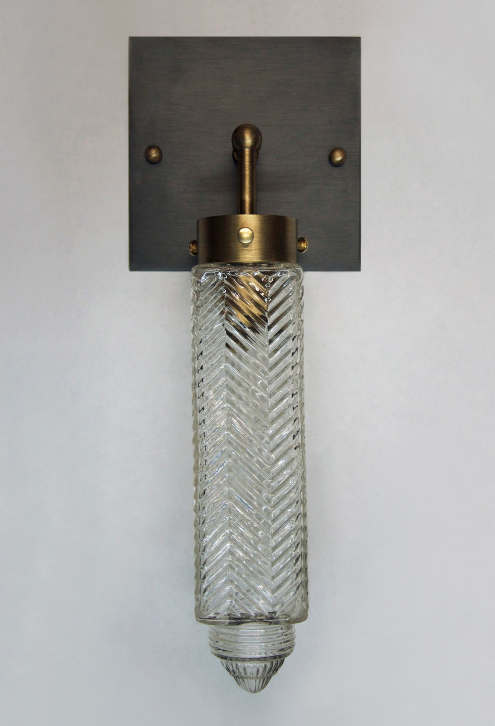 Vintage Glass Chrysler Sconce - Square | DSHOP