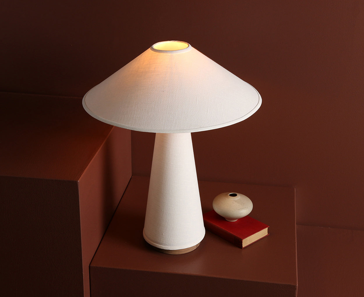 Cream Linen Table Lamp | DSHOP