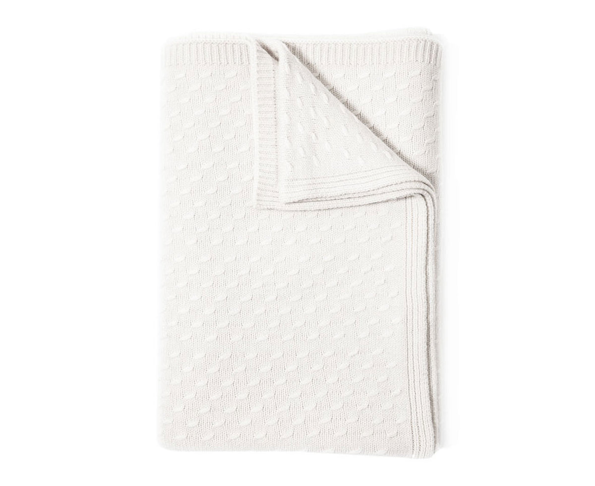 Filetto Cashmere Throw - Ivory | DSHOP