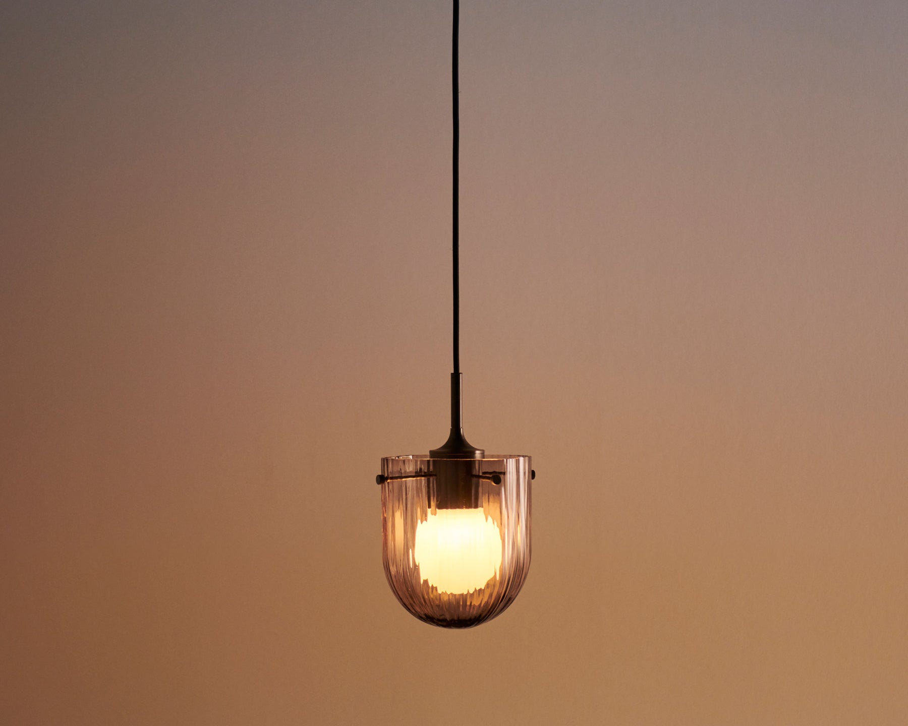 Smoke Glass & Antique Brass Pendant Light | DSHOP