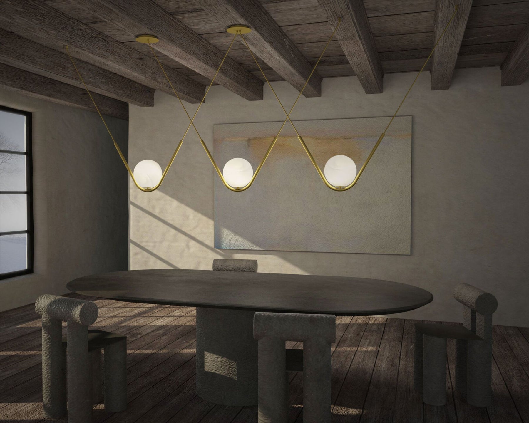 Perle 1 Trio Pendant Light