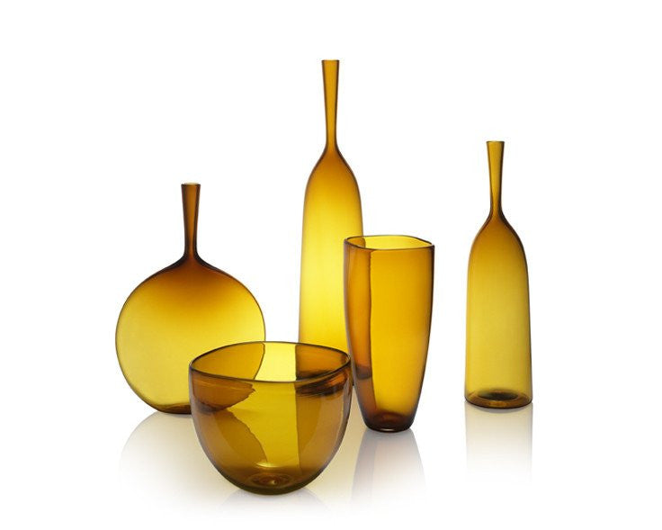 Joe Cariati Colored Glass Art - Amber Yellow