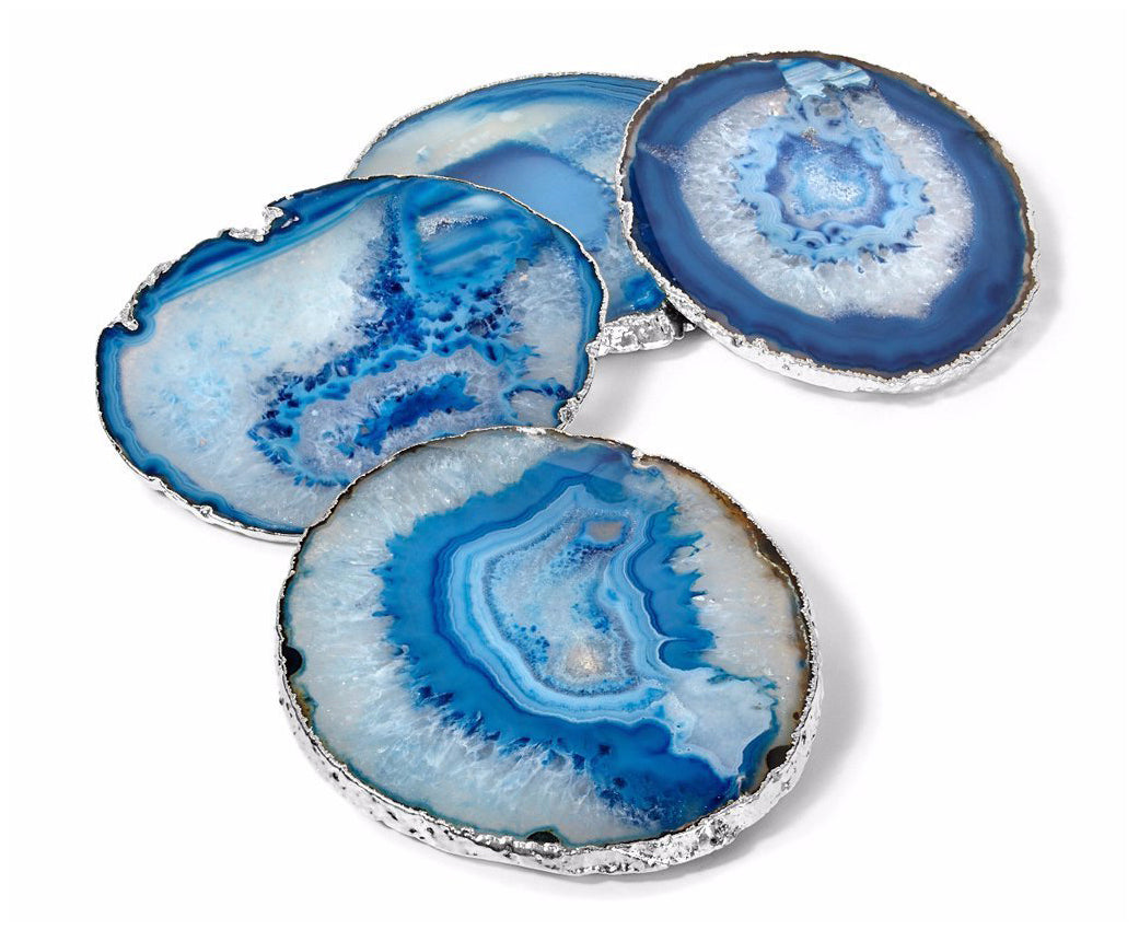 Luxury Lumino Coasters - Azure / Silver | DSHOP
