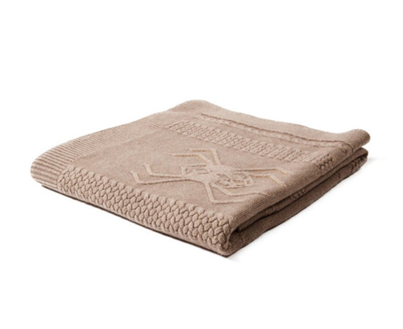 Aranea Cashmere Throw - Taupe by Rani Arabella