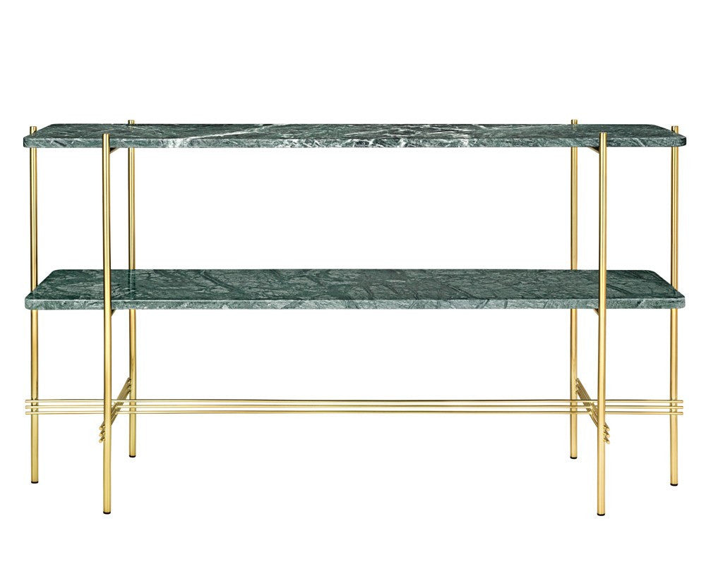 TS 2 Rack Console - Green Marble & Brass | DSHOP