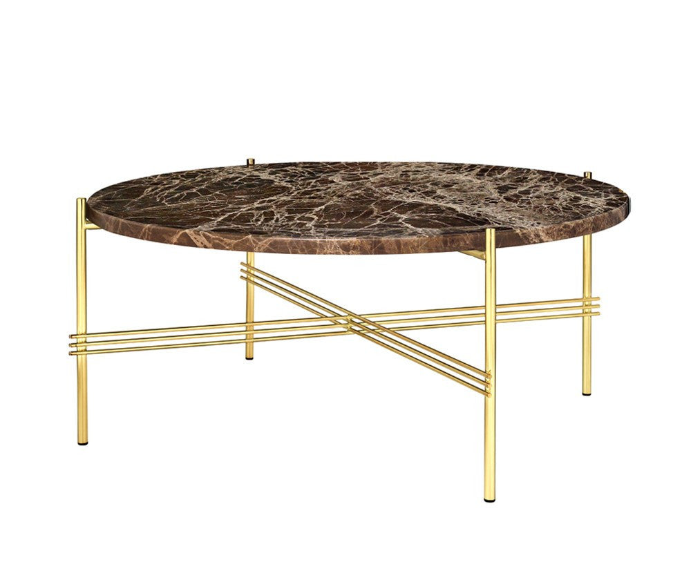 TS Lounge Table Large - Brown Marble & Brass | DSHOP