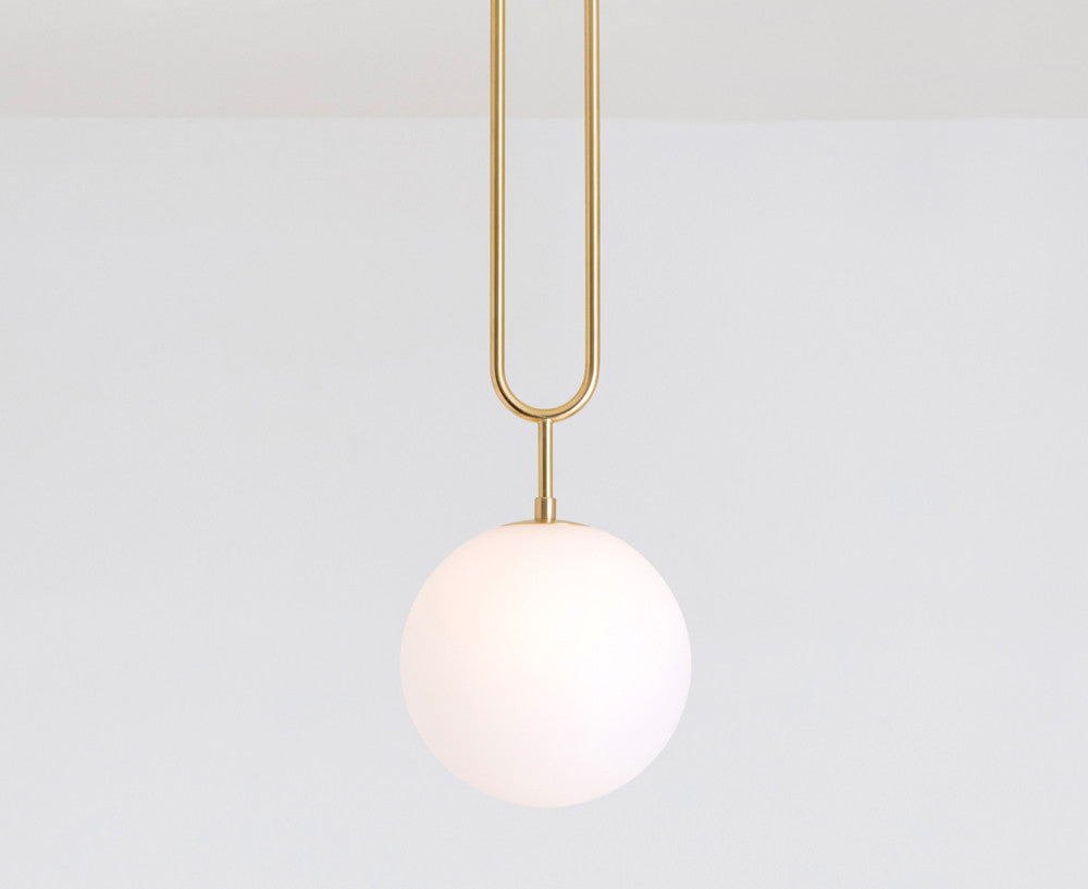 Koko Fixed Pendant Light - Brushed Brass