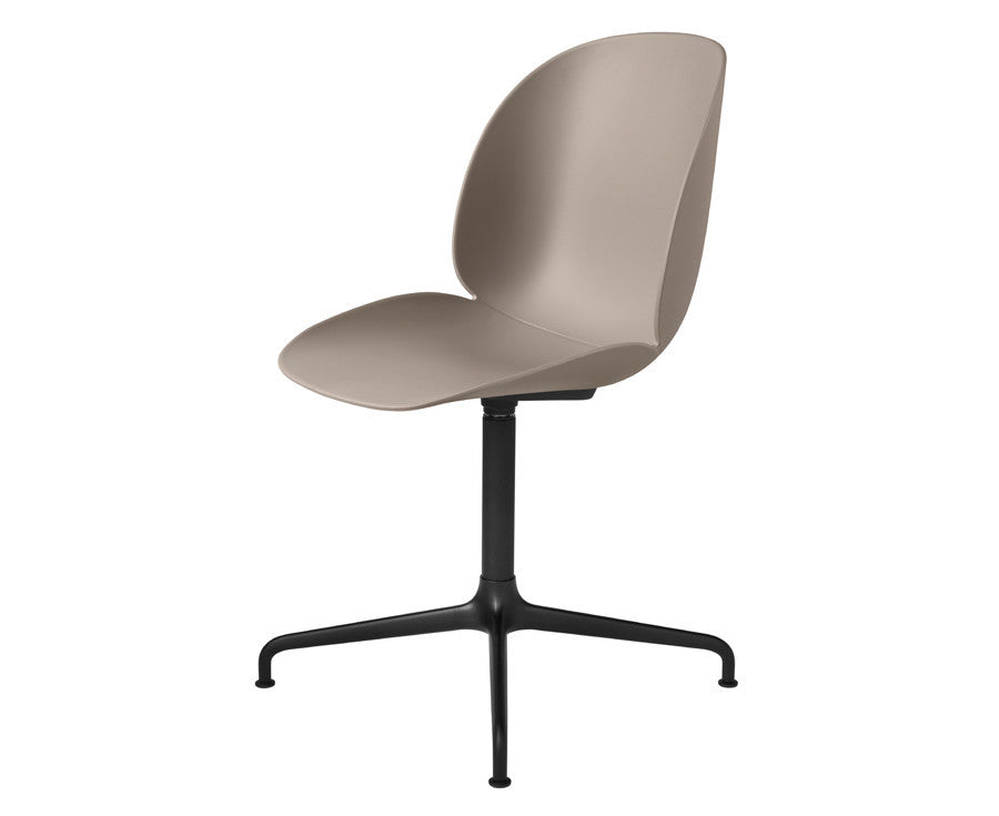 New Beige Gubi Beetle Dining Chair - Casted Swivel Base | DSHOP