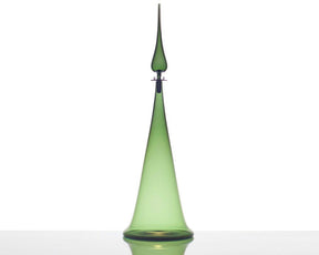 Cariati Fluted Cone Decanter - Large - Tourmaline Green