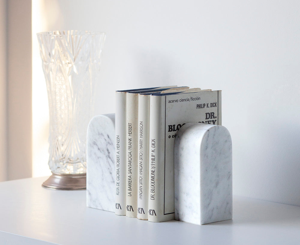 Marble Triumph Bookends by Aparentment | DSHOP