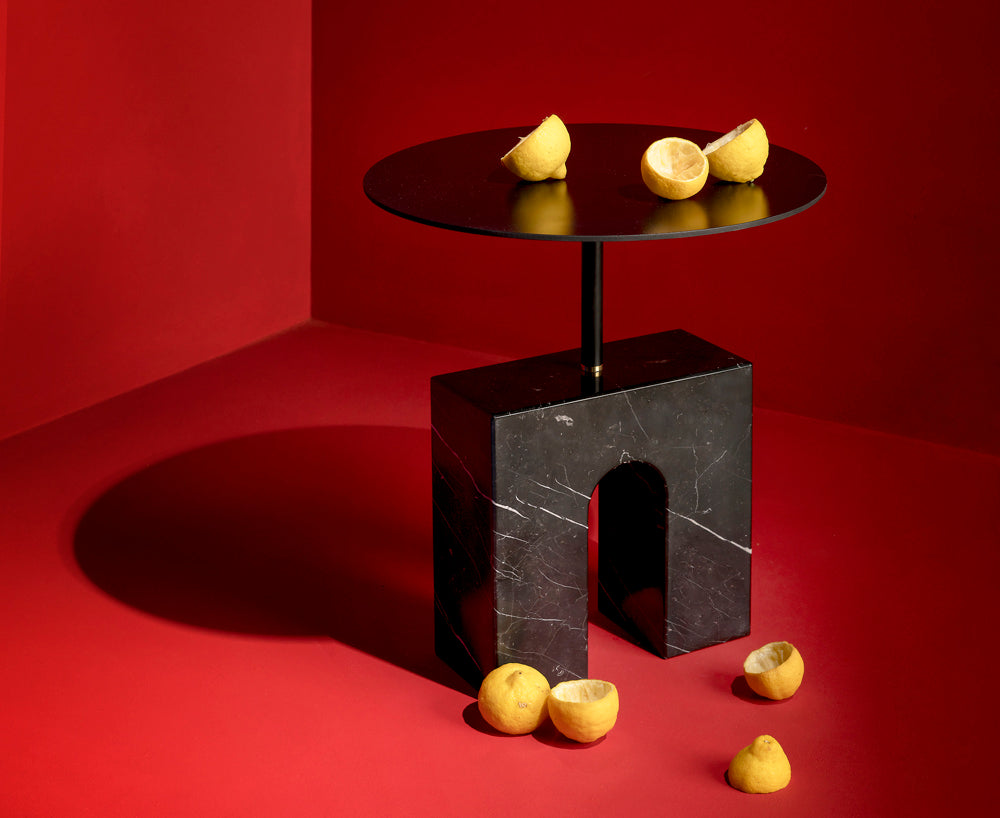 Marquina Marble Accent Table | DSHOP
