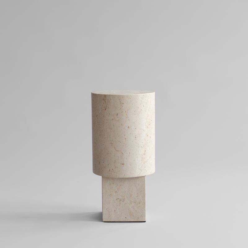 101 Copenhagen Column Table, Limestone – Modern Table in Beige