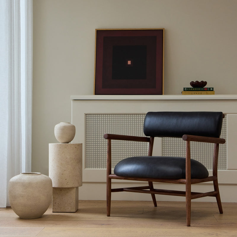 101 Copenhagen Column Table, Limestone – Modern Table
