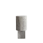 101 Copenhagen Column Table, Silver Travertine – Luxury Table in Silver