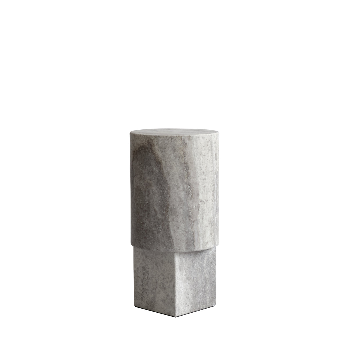 101 Copenhagen Column Table, Silver Travertine – Versatile Table in Silver